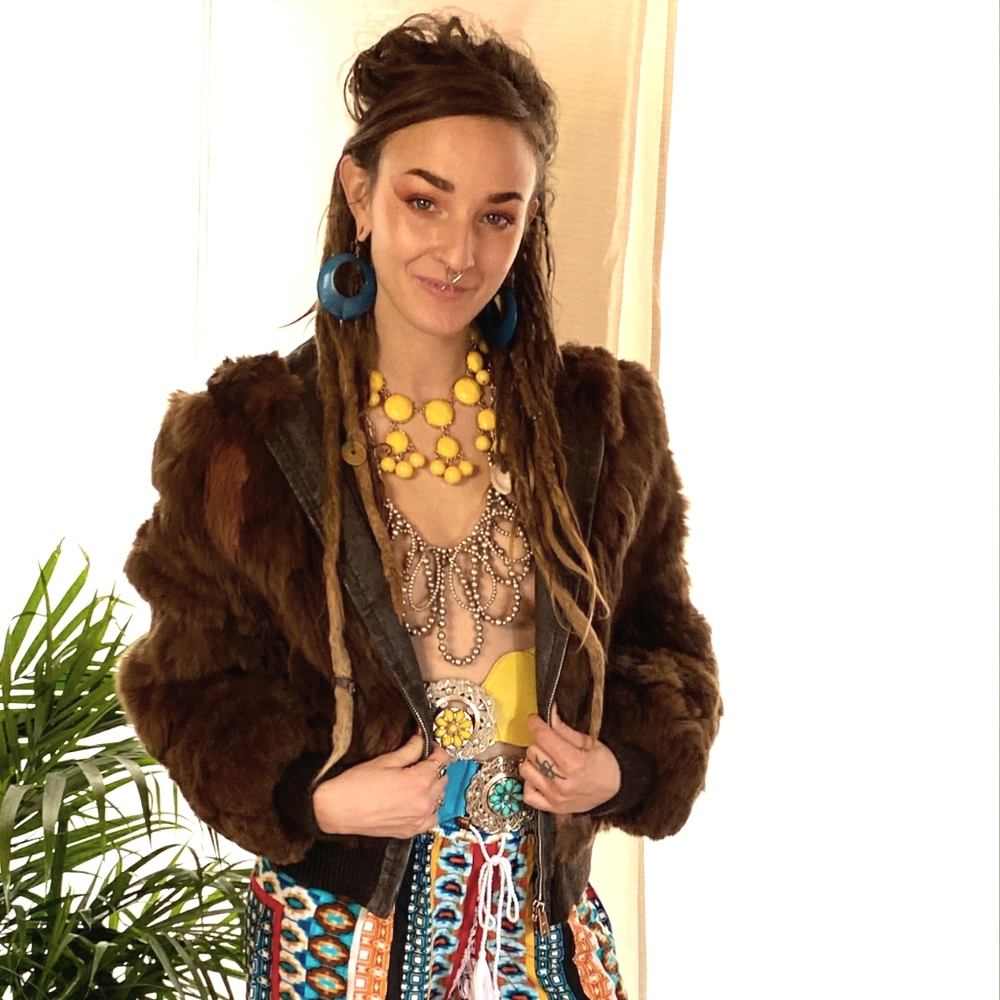 VTG Rabbit Fur Coat - Picture 8 of 8